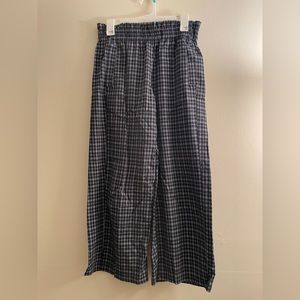 Urban Outfitters Women’s Flowy Pants Checkered High Waisted Bootcut Pleated